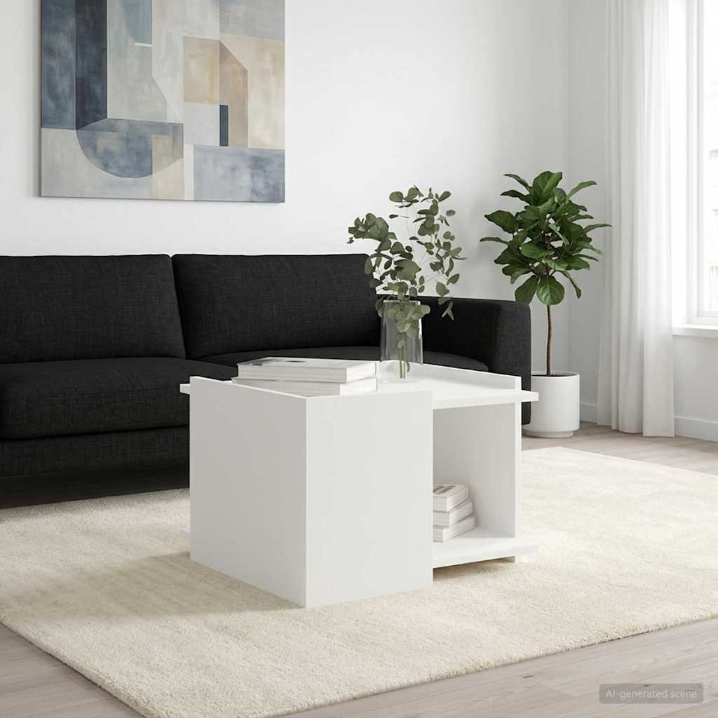 Walplus Engineered Wood Coffee Table - White - 50.5 x 50 x 33 cm - Image 3