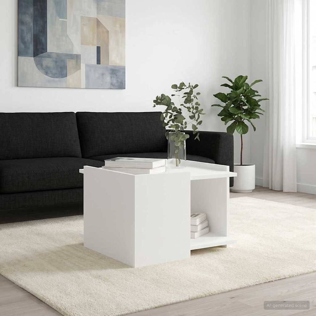 Walplus Engineered Wood Coffee Table - White - 50.5 x 50 x 33 cm - Image 3
