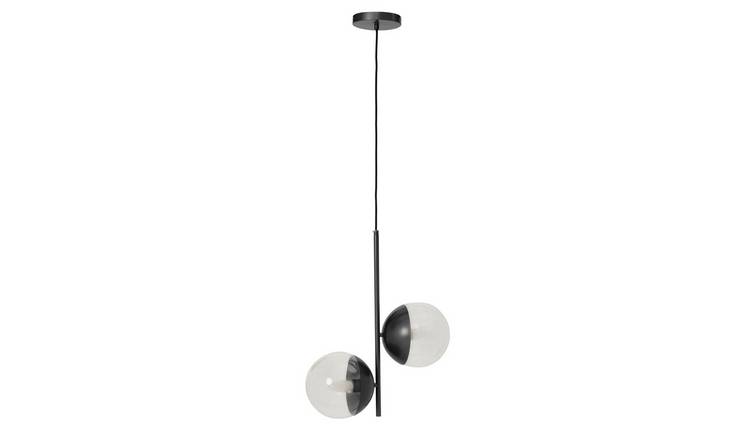 Orsina Revive Finish 2 Bulb Pendant Light - Black
