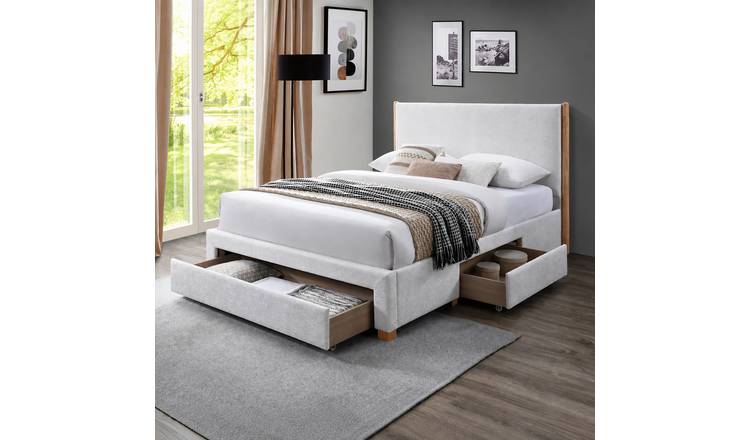 Snuggle Beds Chloe Kingsize Storage Bed - Pearl Silver