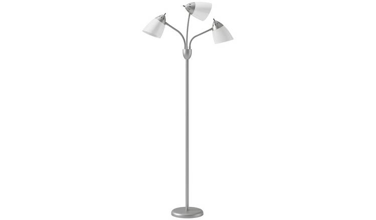 HOMCOM Arc Adjustable Rotating Lights Tree Floor Lamp - Silver Tone