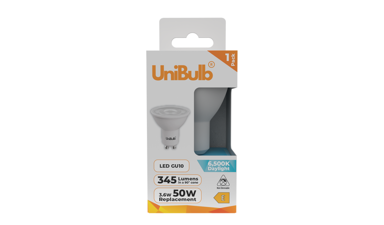 UniBulb 3.6W LED Daylight Spotlight GU10 Light Bulb