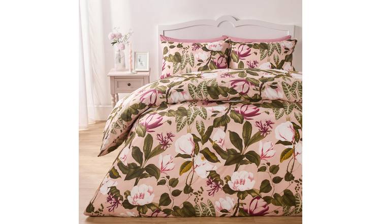 OHS Floral Duvet Cover Bedding Set Reversible Pink - Double