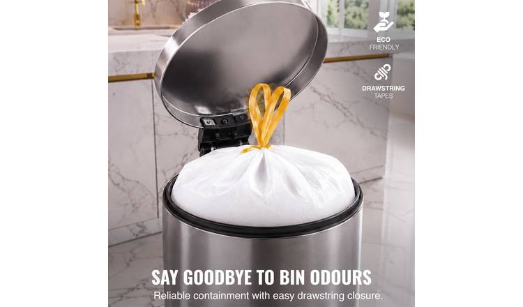 EcoBag White 60L Drawstring Bin Liners - Pack of 20