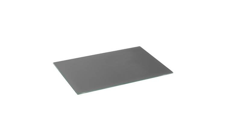Harbour Housewares Rectangle Glass Chopping Board - 40 x 30cm - Grey