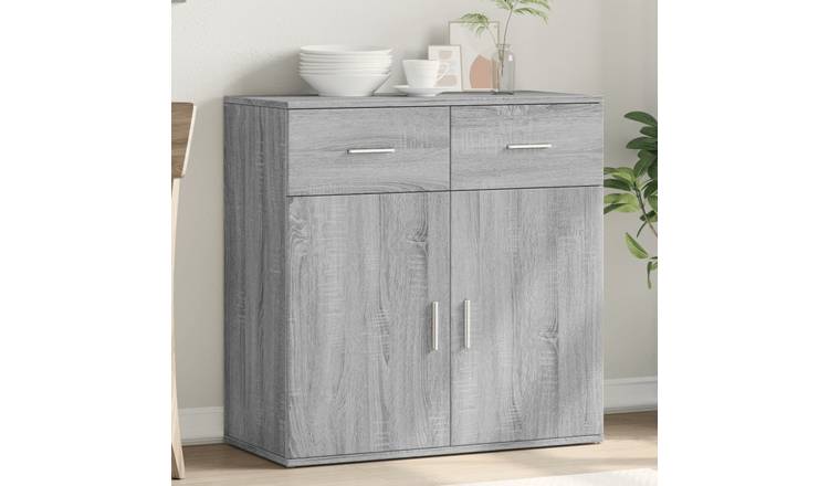 Walplus Engineered Wood Sideboard - Grey Sonoma - 79 x 38 x 80 cm