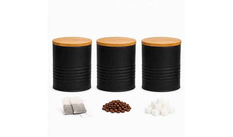 Orsina Set Of Three Alton Cannisters – Black