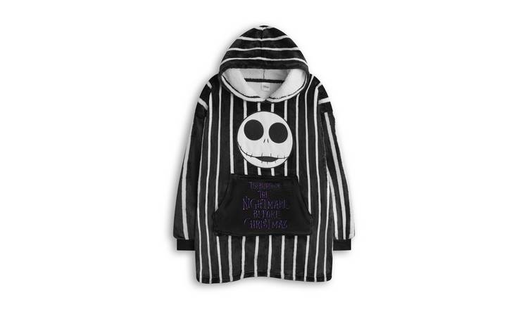 Disney Jack Skellington Kids Unisex Blanket Hoodie - Black