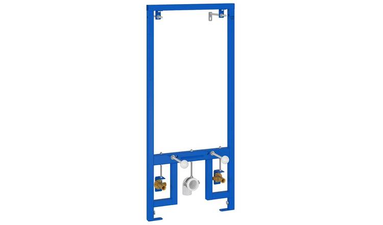 Walplus Blue Steel Adjustable Height Bathroom Wall Support - 50 x 3 x 112 cm