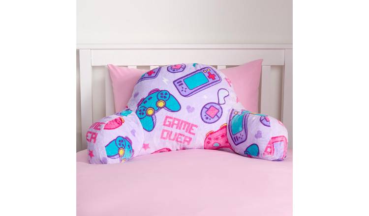 OHS Kids Girls Gaming Fleece Cuddle Cushion - Lilac