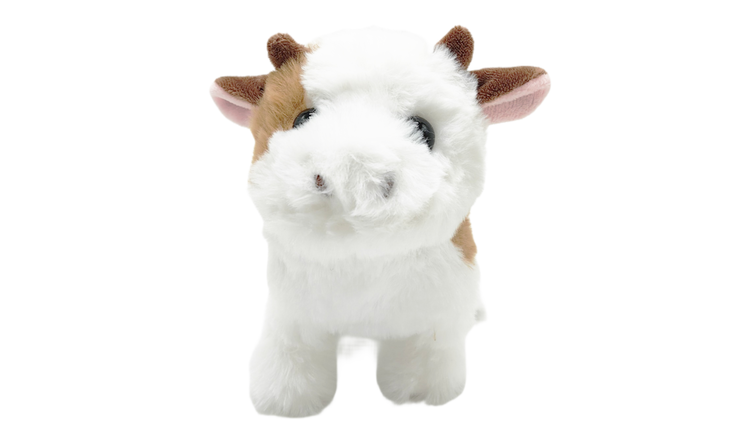 Pugs at Play Furry Friends Interactive Walking Cow Plush Toy - Luna