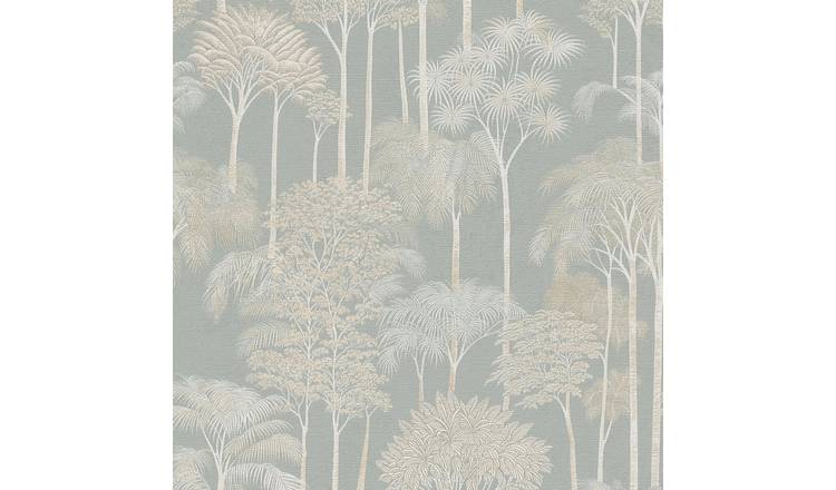 AS Creation Cuba II Palm Tree Wallpaper - Blue