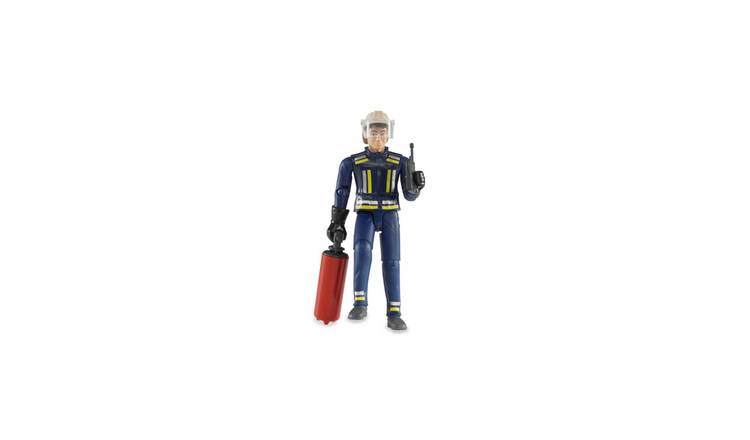 Bruder BWorld Fireman Figure with Accessories Childrens Toy Model - Age 3+