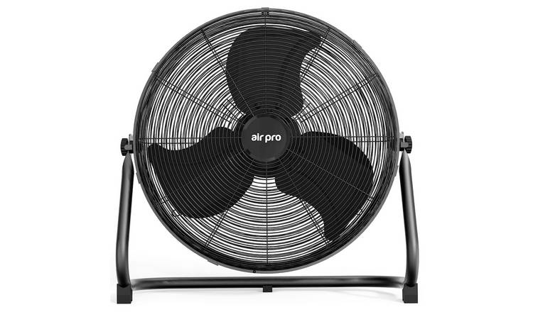 Air Pro 20in Floor Fan with 3 Speed Settings - Black