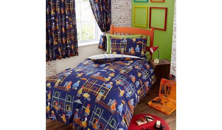 Portfolio Home Building Site Navy Duvet Cover Set - Toddler