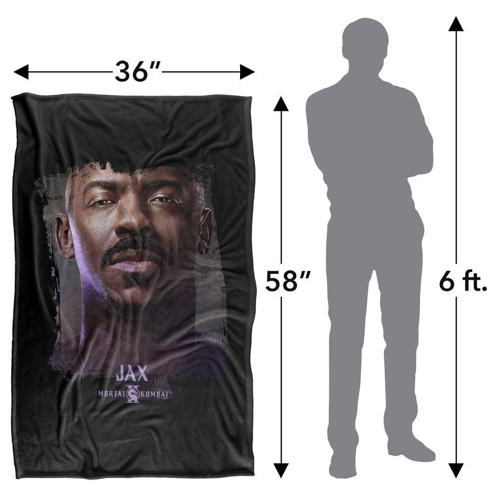Mortal Kombat 2 Jax Portrait Soft Touch Blanket - 147cm x 91cm - Image 4