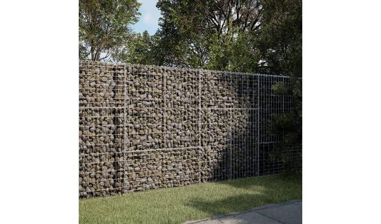 Walplus Stainless Steel Gabion Basket - Silver - 200 x 100 x 150 cm
