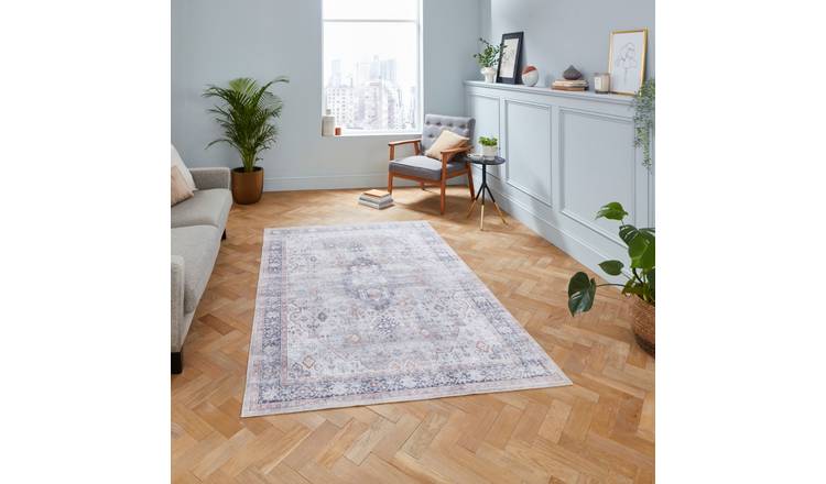 Mega Flooring Beige Traditional Bordered Rug - 120 x 170cm