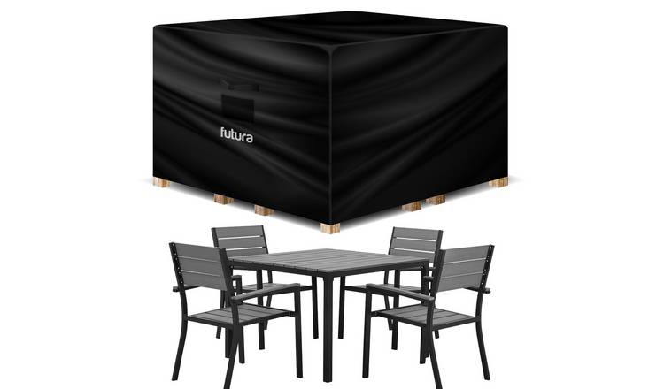 Futura Square Waterproof Deluxe Garden Furniture Cover 150cm - Black
