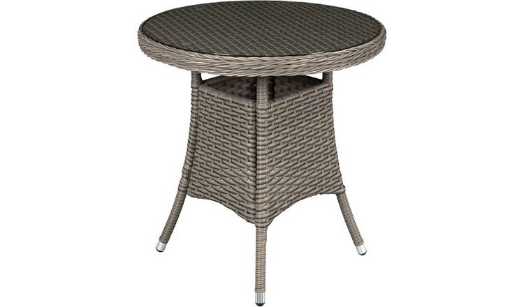 Loops Direct Rattan Wicker Bistro Table - Brown