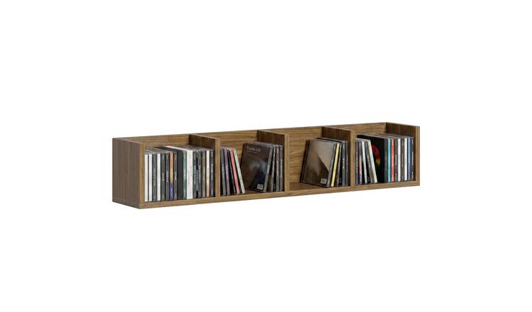 HOMCOM Wooden Shelf Organiser Unit Bookcase Display - Walnut Brown
