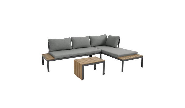 Furniture Online Tampa Garden Sofa with Table Outdoor Sofa Set - Grey
