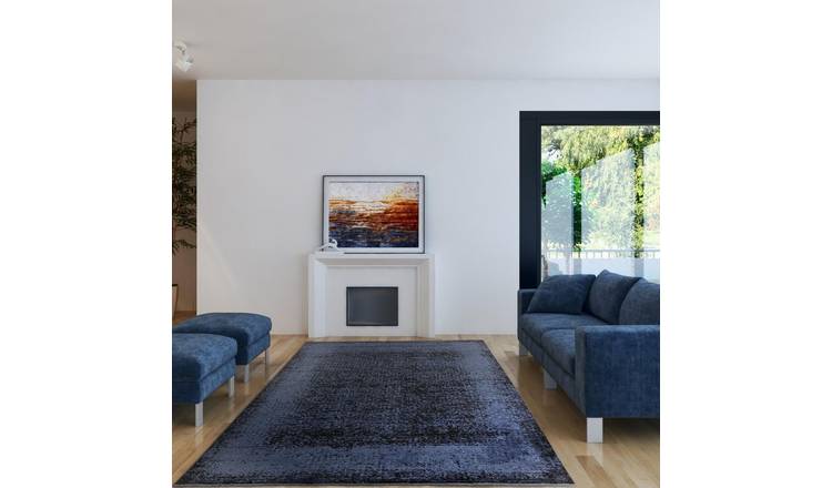 Mega Flooring Blue Modern Abstract Rug - 160 x 230cm
