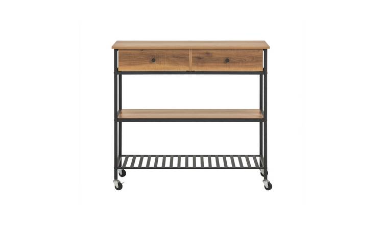 SoBuy 2 Drawer 2 Shelf Kitchen Trolley - Brown