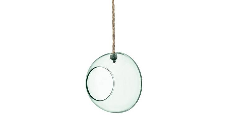 LSA International Canopy Recycled 12cm Hanging Planter - Clear
