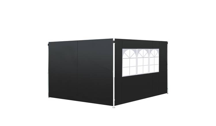 Outsunny Gazebo Replaceable Side Panel With Window - Black