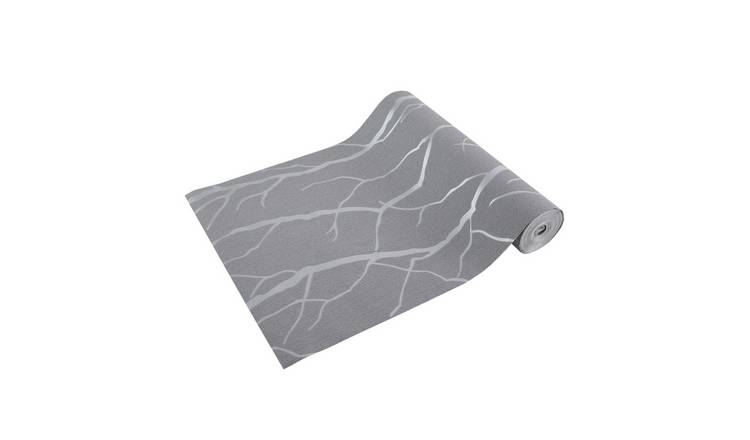 Living and Home Branch Grey Wallpaper