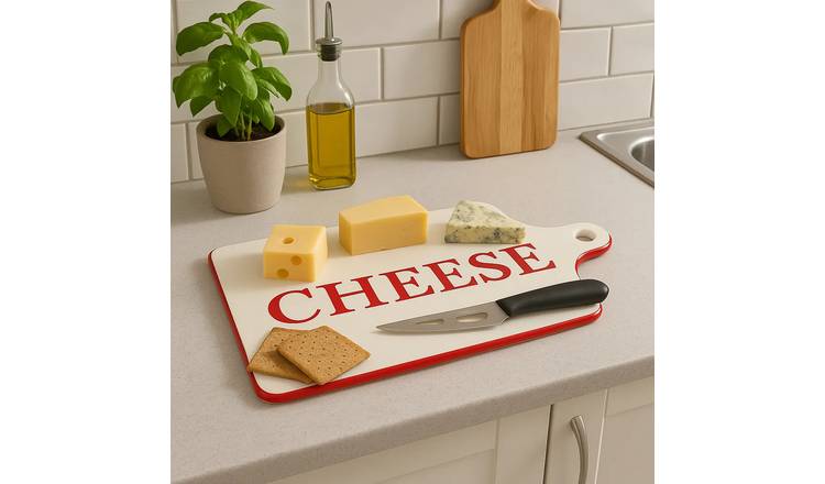Orsina Hollywood Paddle Cheese Board - Cream and Red
