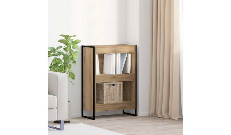 Walplus Engineered Wood Book Cabinet - Oak - 60 x 30 x 86.5 cm