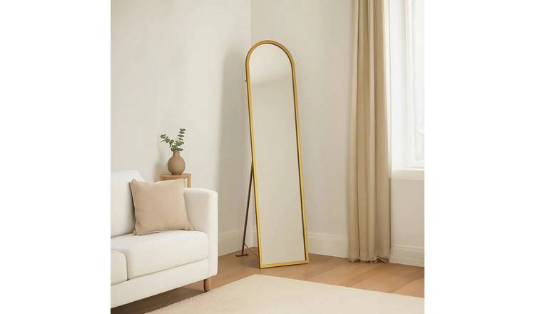 Orsina Avento Finish Floor Mirror – Gold