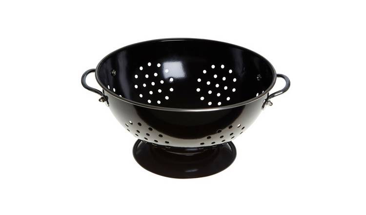 Orsina Hollis Retro Enamel Colander – Black