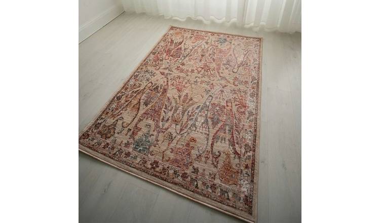 Mega Flooring Beige Traditional Abstract Rug - 60 x 230cm