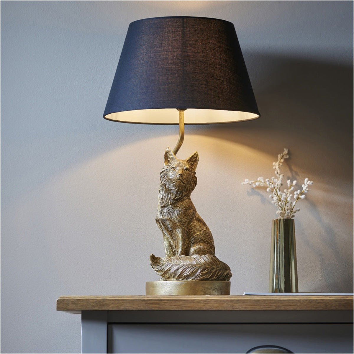 Loops Direct Pack of 2 Resin Table Lamp - Vintage Gold - Image 2