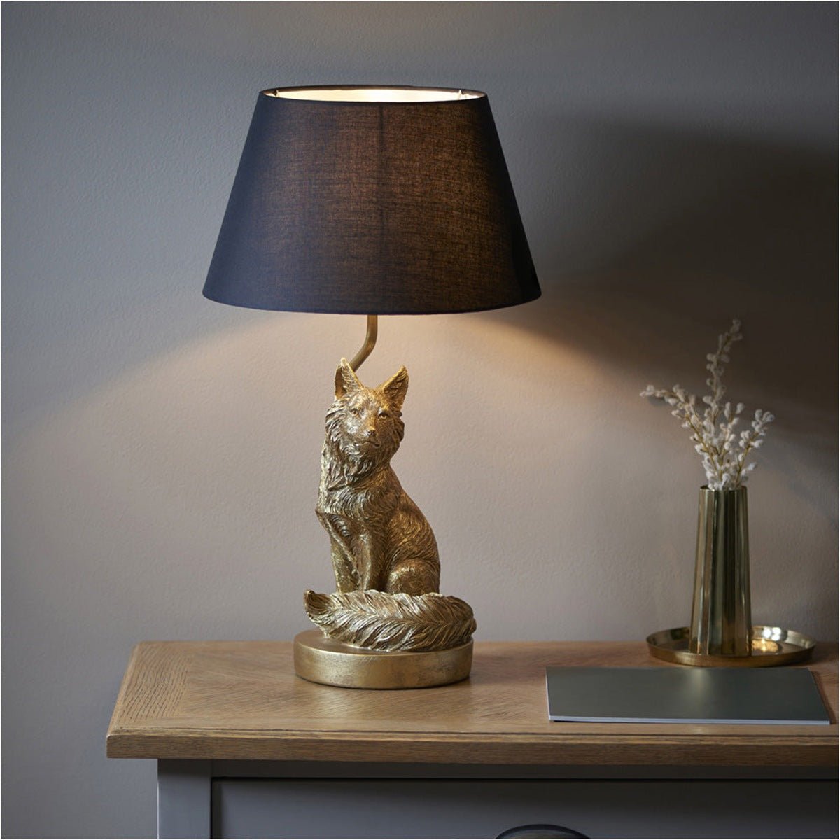 Loops Direct Pack of 2 Resin Table Lamp - Vintage Gold - Image 3