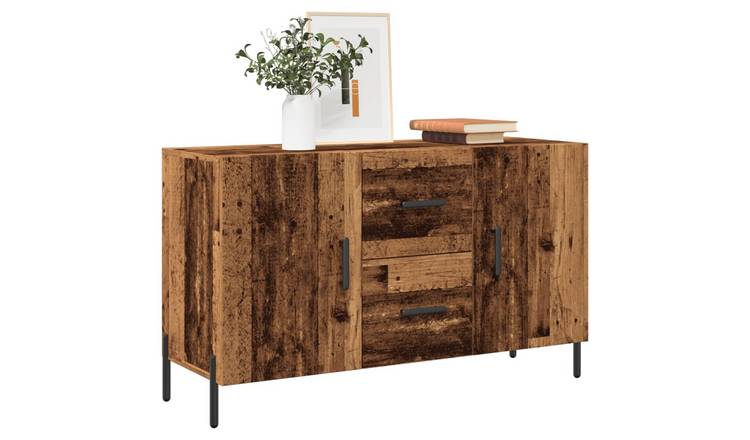 Walplus Engineered Wood Sideboard - Old Wood - 100 x 36 x 60 cm