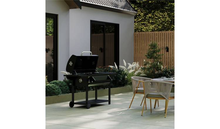 Charles Bentley Ottimo 635 Charcoal BBQ with Thermometer - Black