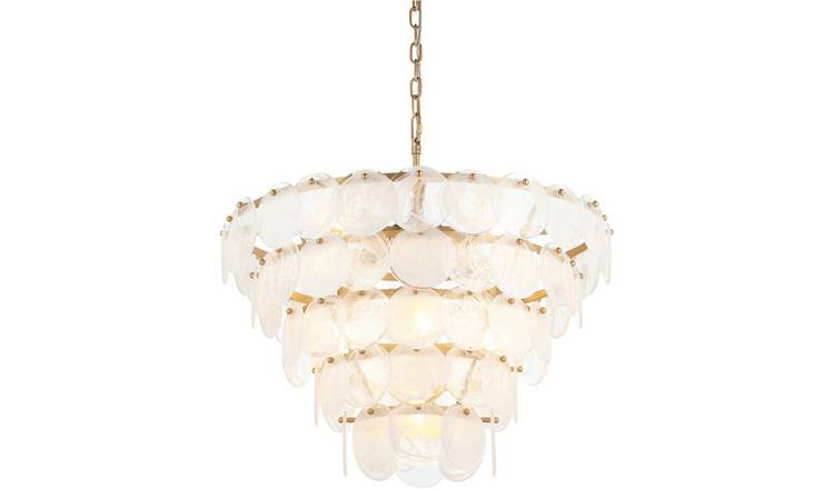 Loops Direct Steel and Glass LED Pendant Light - Antique Gold