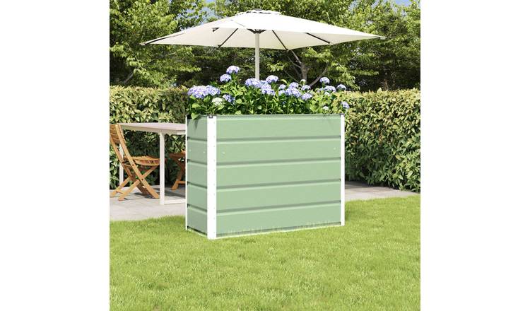 Walplus Steel Garden Planter - Green - 100 x 40 x 75 cm
