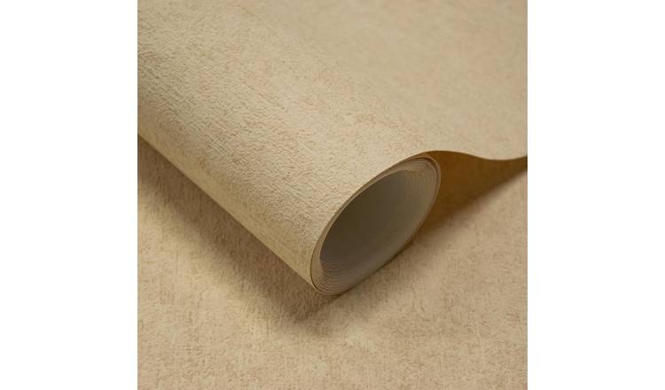 Grandeco Plaster Effect Casper Blown Vinyl Wallpaper - Yellow Gold