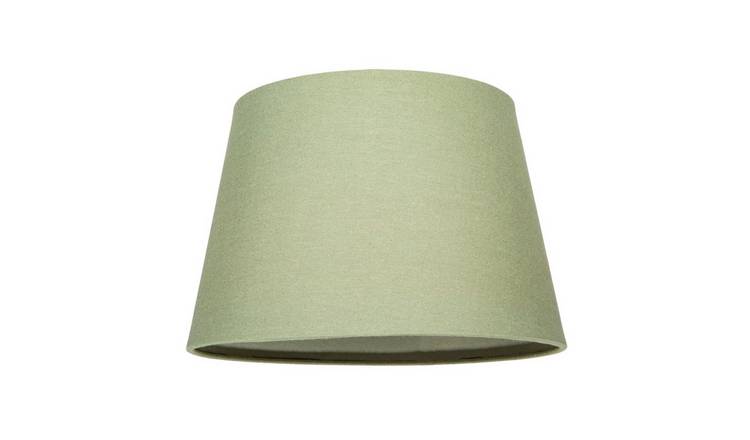 Happy Homewares Olive Green Linen Fabric Drum Max Lampshade - 25cm