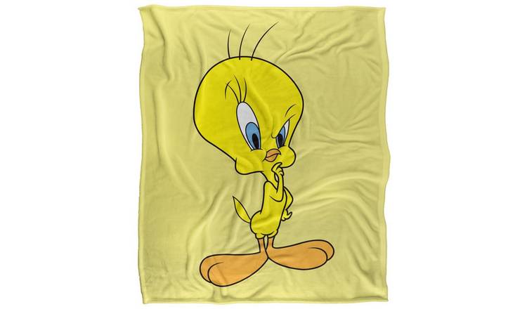 Looney Tunes Tweety Soft Touch Yellow Blanket - 152cm x 127cm