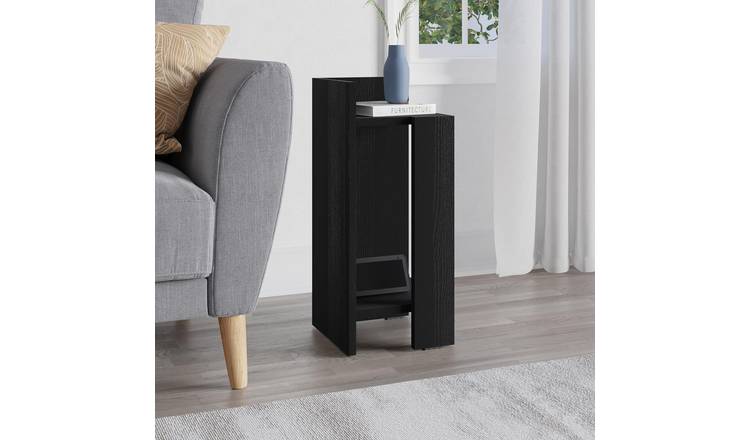 Decortie Elos Collection Particleboard Bedside Table - Black Ash