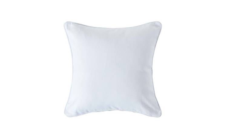 Homescapes Off White Cotton Plain Cushion Cover - 45 x 45 cm