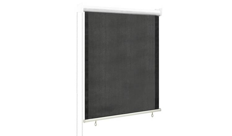 Walplus HDPE Roller Blind - Anthracite - 60 x 140 cm