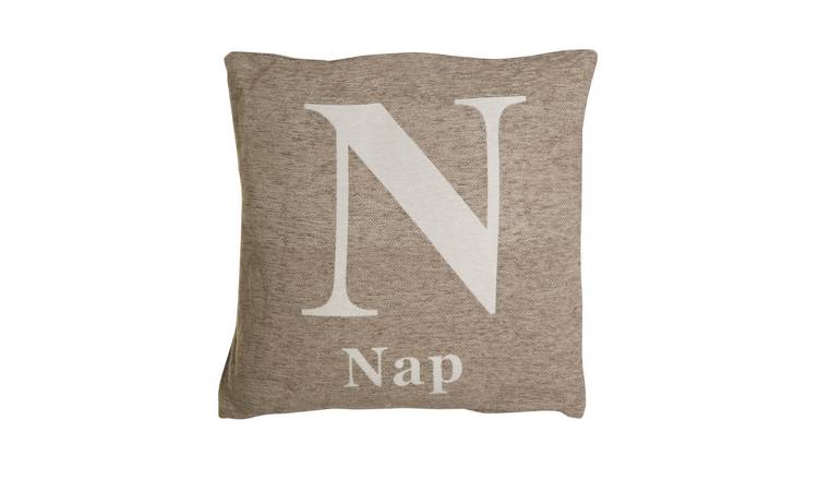 Orsina Words Nap Square Cushion – Natural
