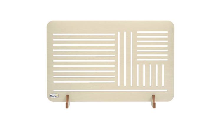 PawHut 1-Panel Plywood Freestanding Pet Gate - 75x53cm - Natural